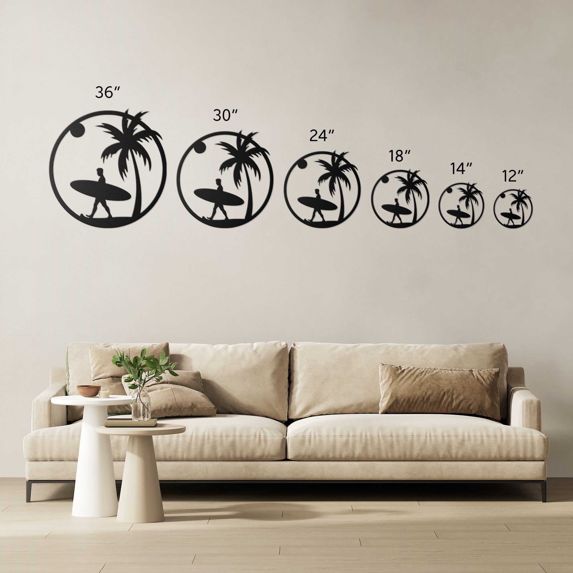 Surfer's Journey Metal Wall Art