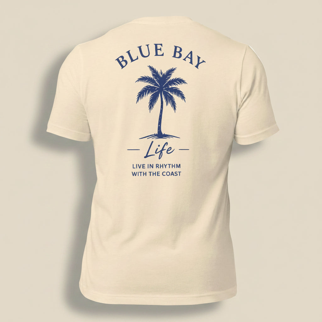Blue Bay Life Tshirt. Beach Tshirt